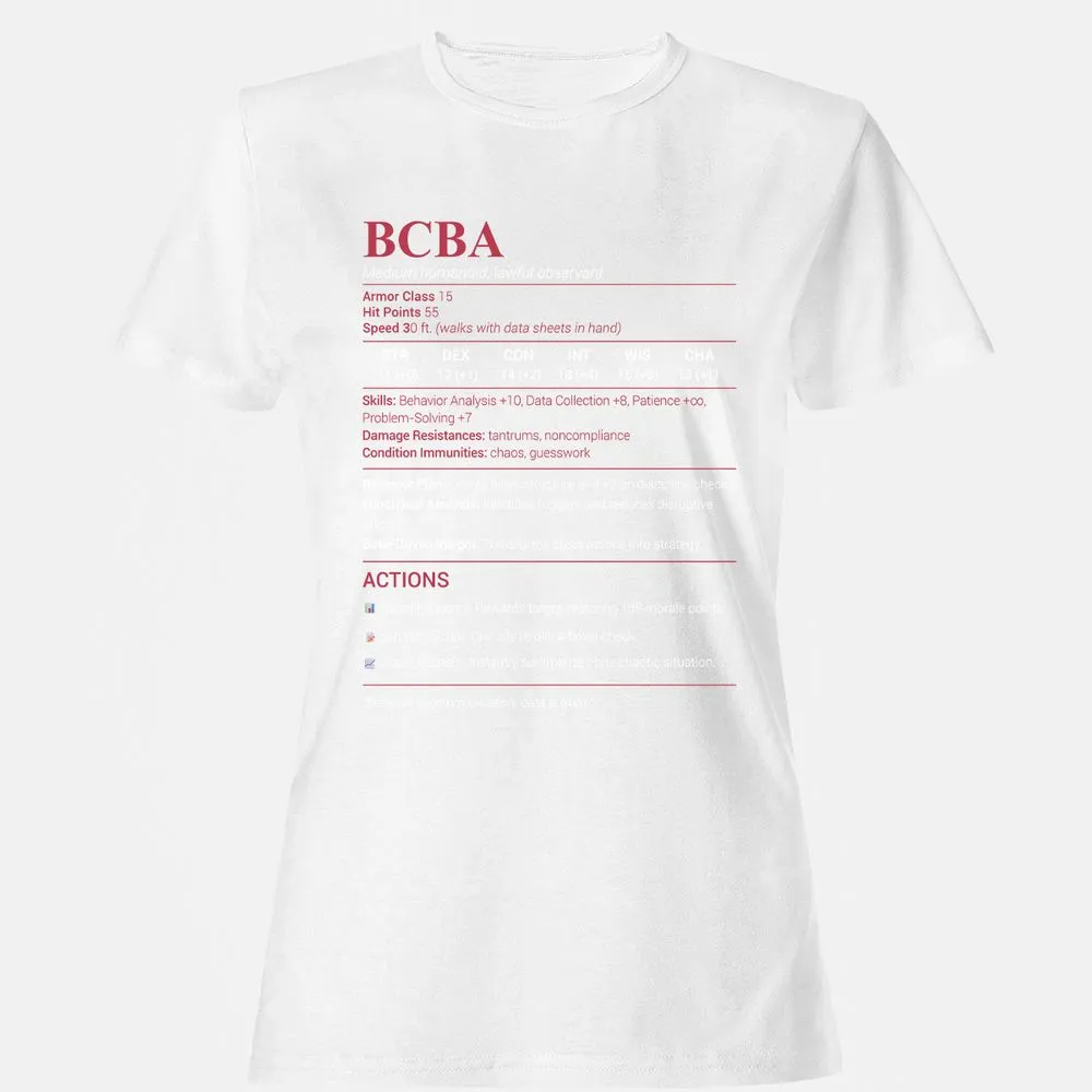 BCBA Women's T-Shirt - White - 16