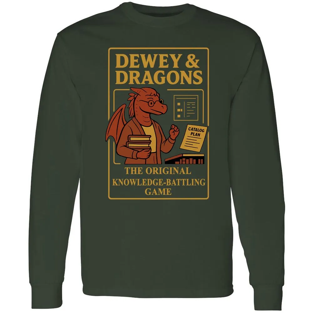Dewey & Dragons Long Sleeve T-Shirt - Forest Green - 4