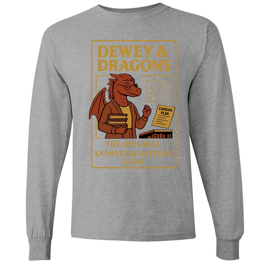 Dewey & Dragons Long Sleeve T-Shirt - Graphite Heather - 6