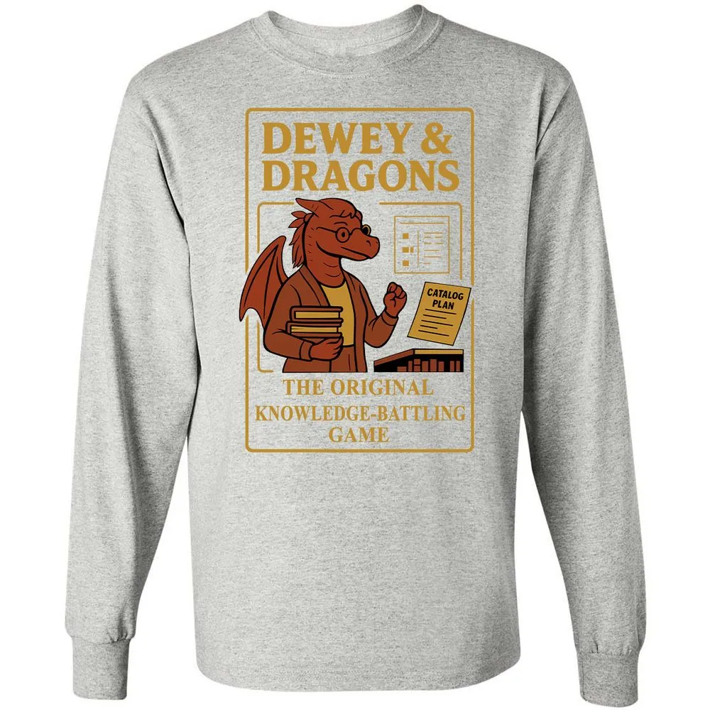 Dewey & Dragons Long Sleeve T-Shirt - Ash - 7