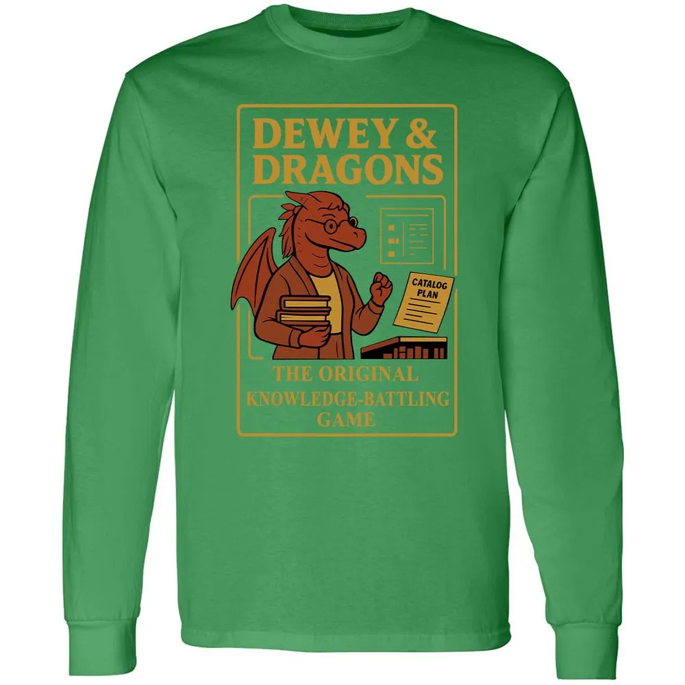 Dewey & Dragons Long Sleeve T-Shirt - Irish Green - 10