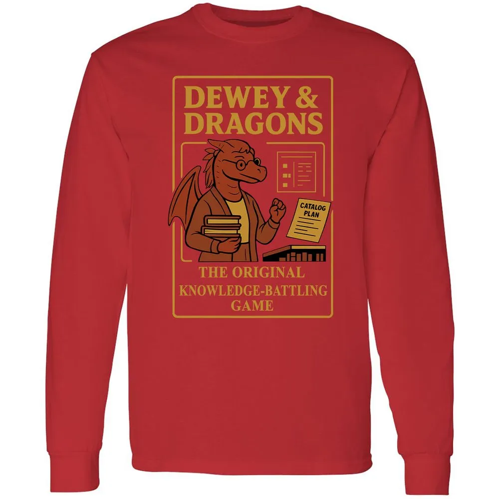 Dewey & Dragons Long Sleeve T-Shirt - Red - 14