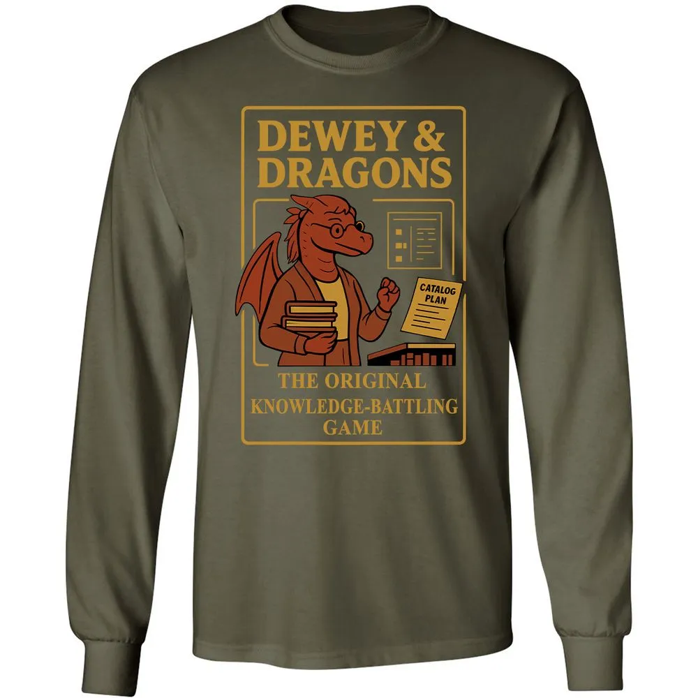 Dewey & Dragons Long Sleeve T-Shirt - Military Green - 16