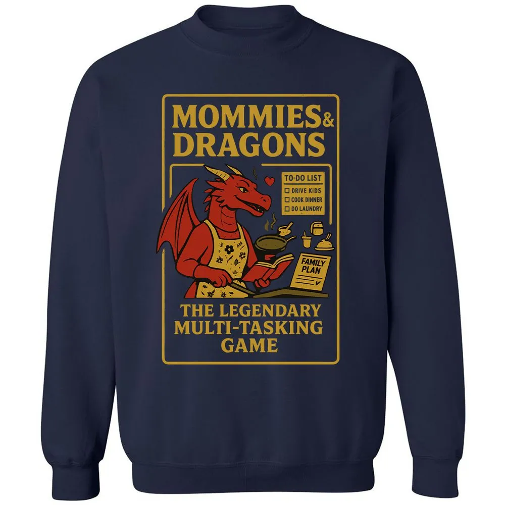 Mommies & Dragons Classic Unisex Sweatshirt - Navy - 2