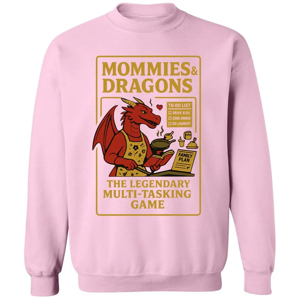 Mommies & Dragons Classic Unisex Sweatshirt - Light Pink - 3