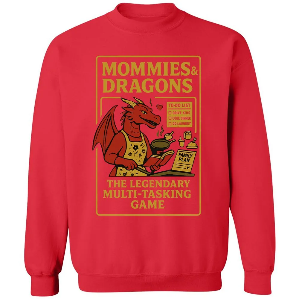 Mommies & Dragons Classic Unisex Sweatshirt - Red - 5