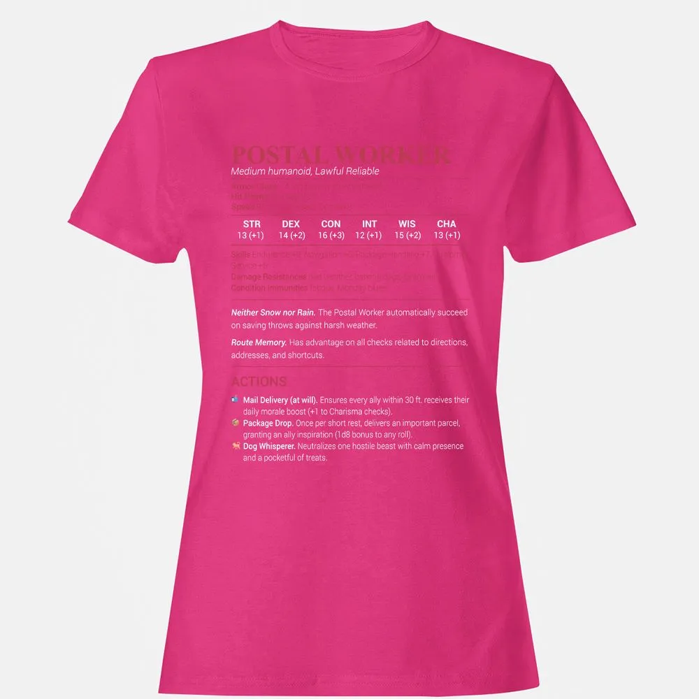Postal Worker Women's T-Shirt - Heliconia - 6