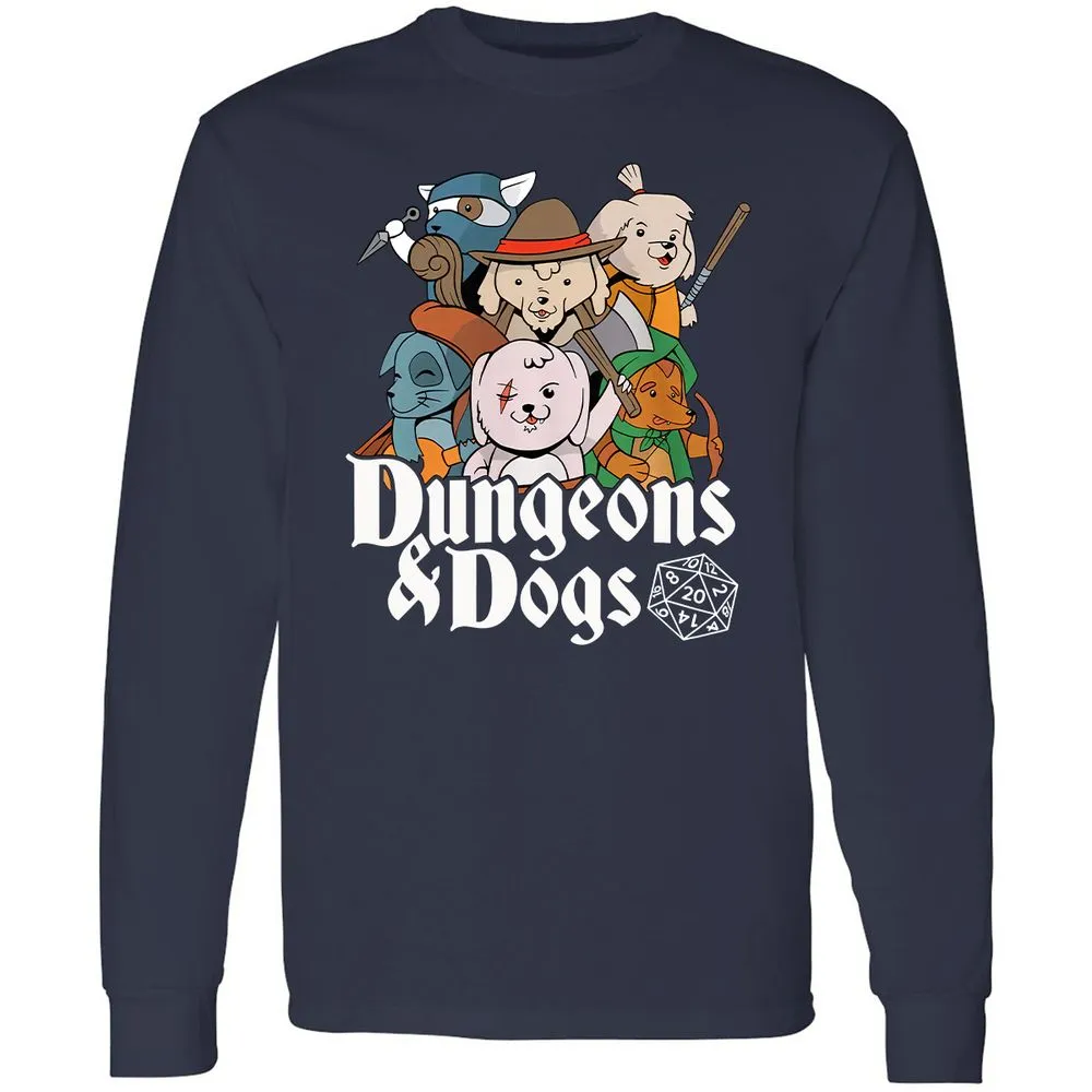 Dungeons & Dogs Long Sleeve T-Shirt - Navy - 2