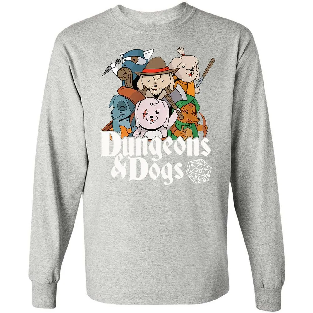 Dungeons & Dogs Long Sleeve T-Shirt - Ash - 7