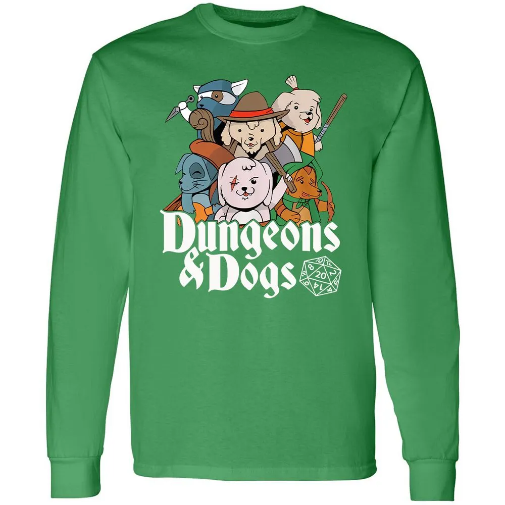 Dungeons & Dogs Long Sleeve T-Shirt - Irish Green - 10