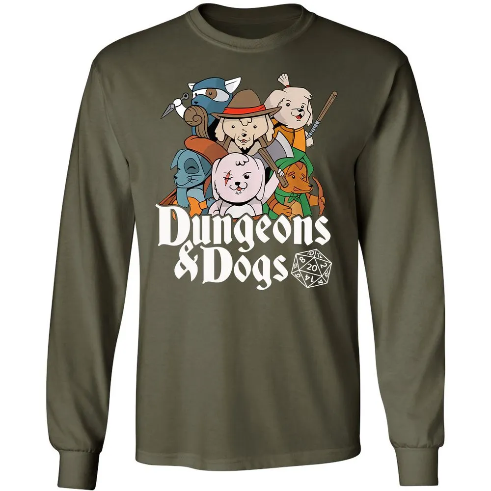 Dungeons & Dogs Long Sleeve T-Shirt - Military Green - 16