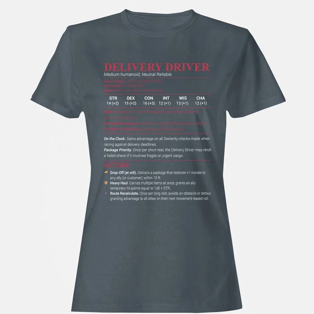 Delivery Driver Women's T-Shirt - Charcoal - 3