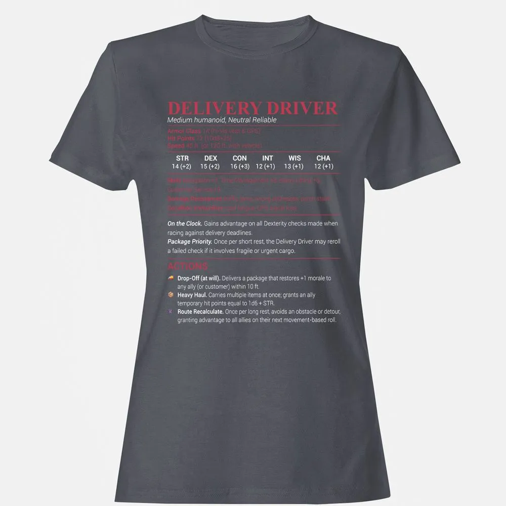 Delivery Driver Women's T-Shirt - Dark Heather - 5