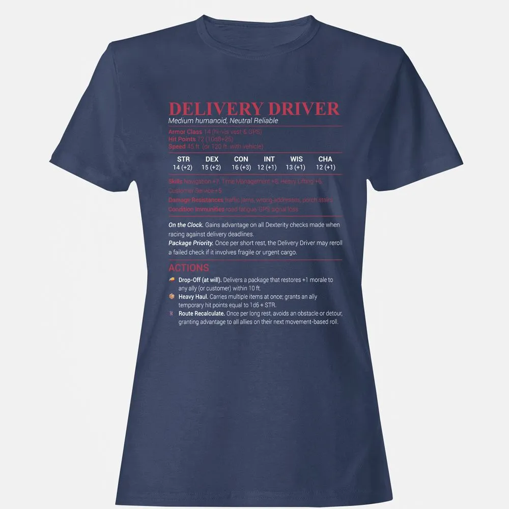 Delivery Driver Women's T-Shirt - Navy - 10