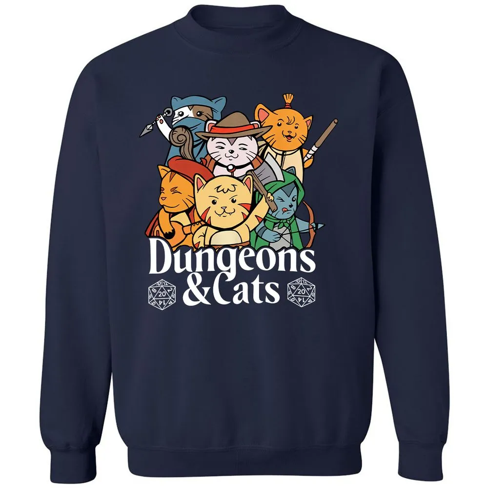 Dungeons & Cats Classic Unisex Sweatshirt - Navy - 2