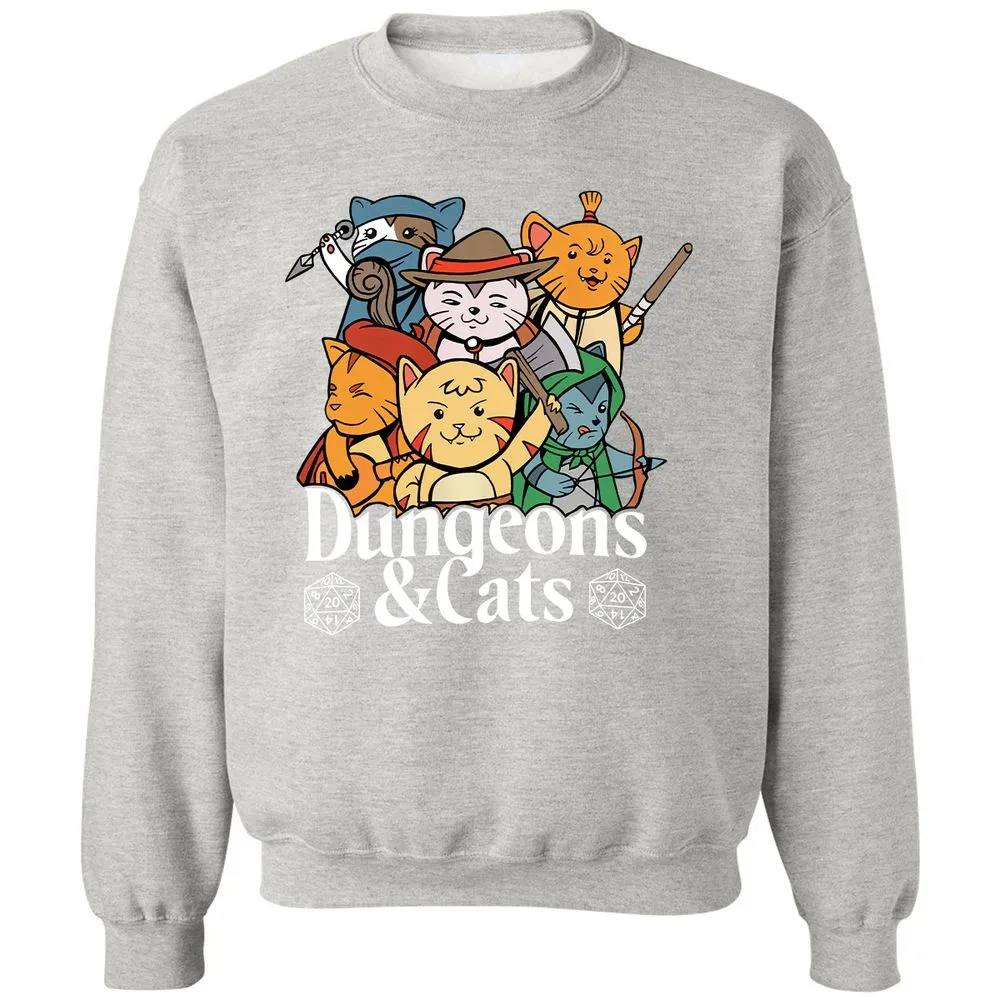Dungeons & Cats Classic Unisex Sweatshirt - Ash - 8
