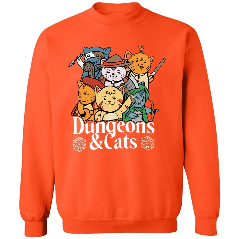 Dungeons & Cats Classic Unisex Sweatshirt - Orange - 10