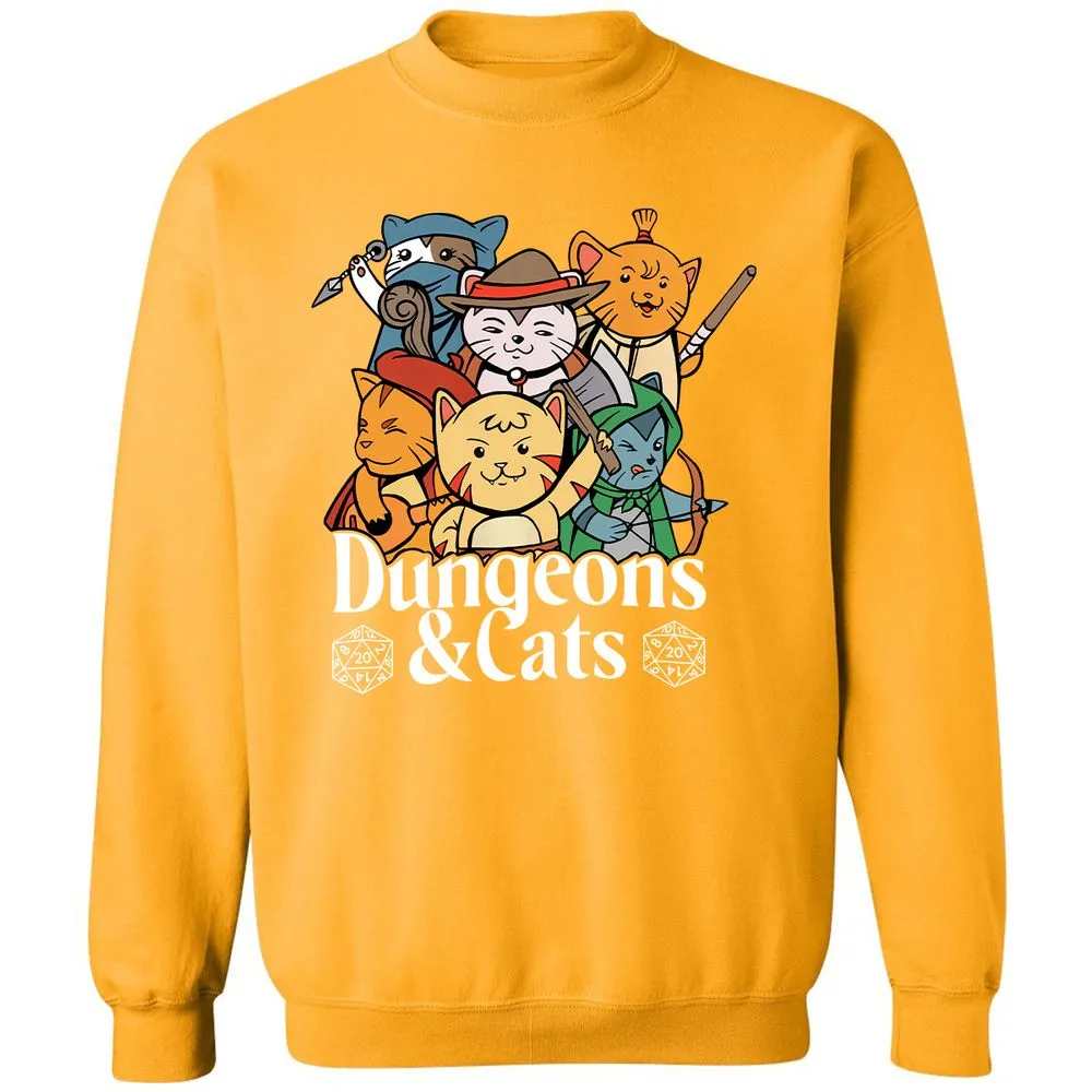 Dungeons & Cats Classic Unisex Sweatshirt - Gold - 11