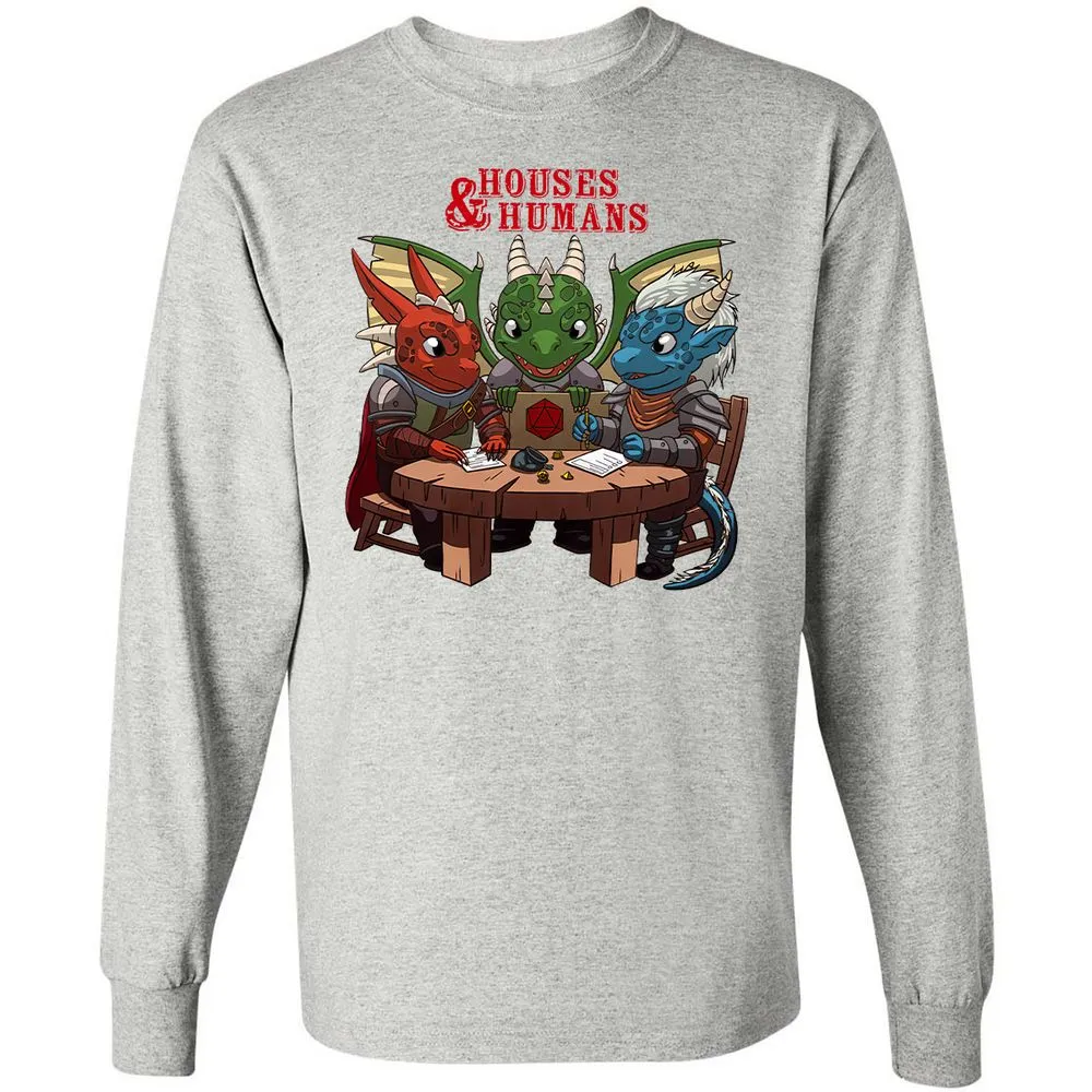Houses & Humans Long Sleeve T-Shirt - Ash - 7