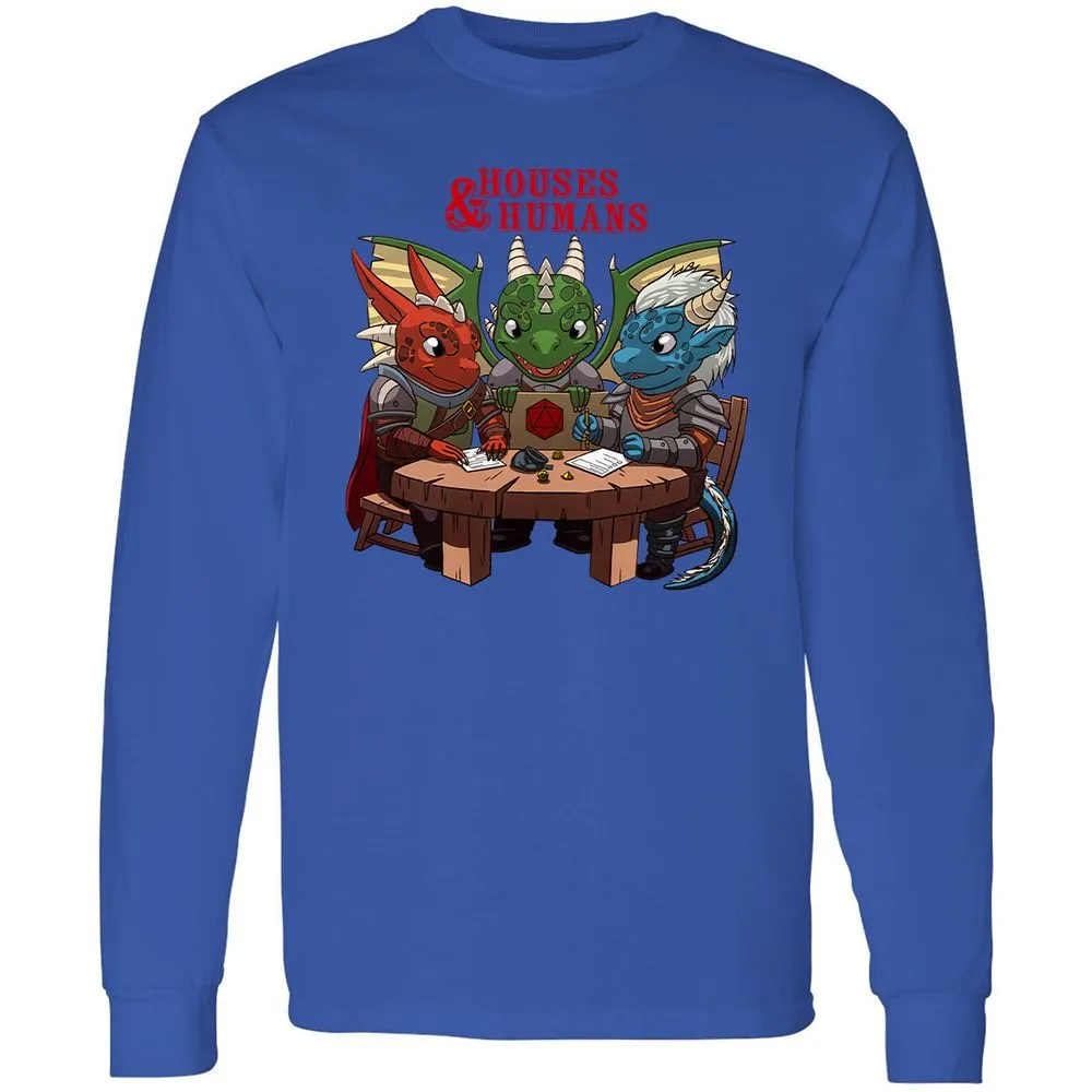 Houses & Humans Long Sleeve T-Shirt - Royal - 8
