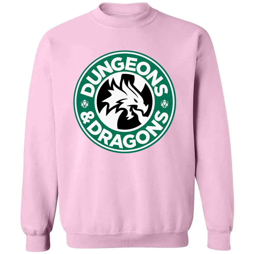 D&D Coffee Classic Unisex Sweatshirt - Light Pink - 3