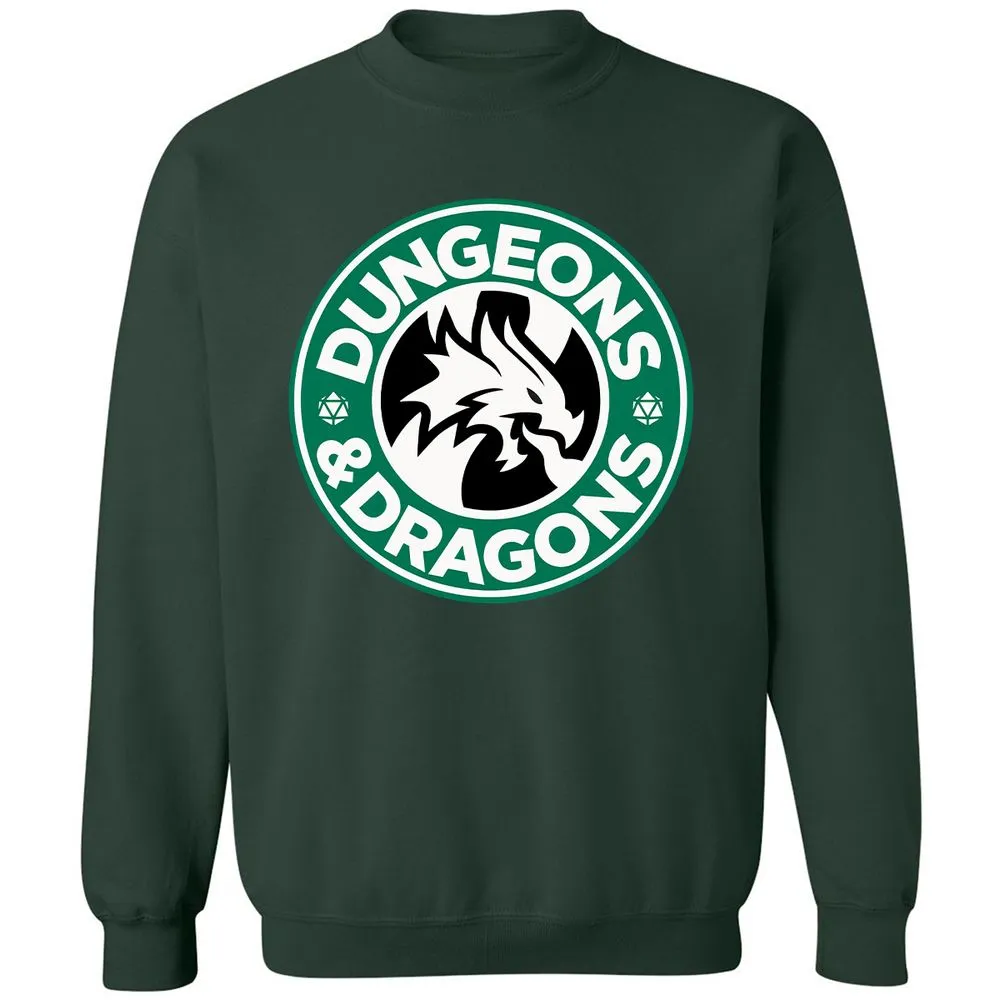 D&D Coffee Classic Unisex Sweatshirt - Forest Green - 4