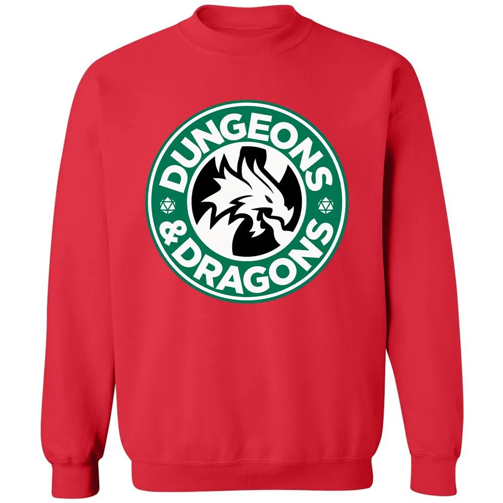 D&D Coffee Classic Unisex Sweatshirt - Red - 5