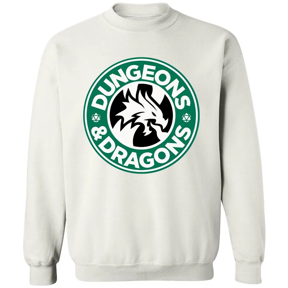 D&D Coffee Classic Unisex Sweatshirt - White - 12