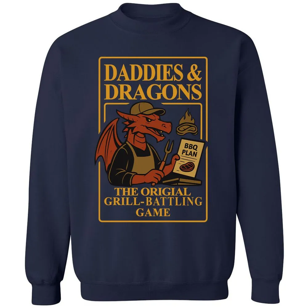 Daddies & Dragons Classic Unisex Sweatshirt - Navy - 2
