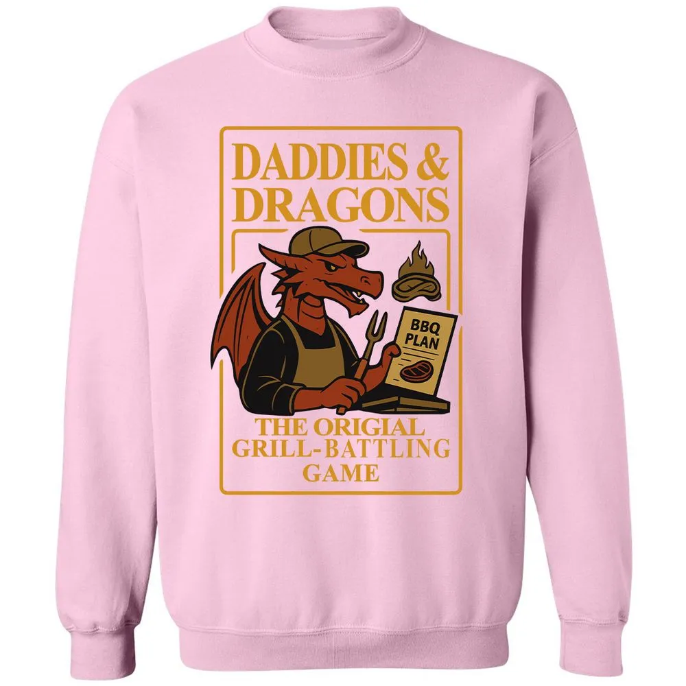 Daddies & Dragons Classic Unisex Sweatshirt - Light Pink - 3