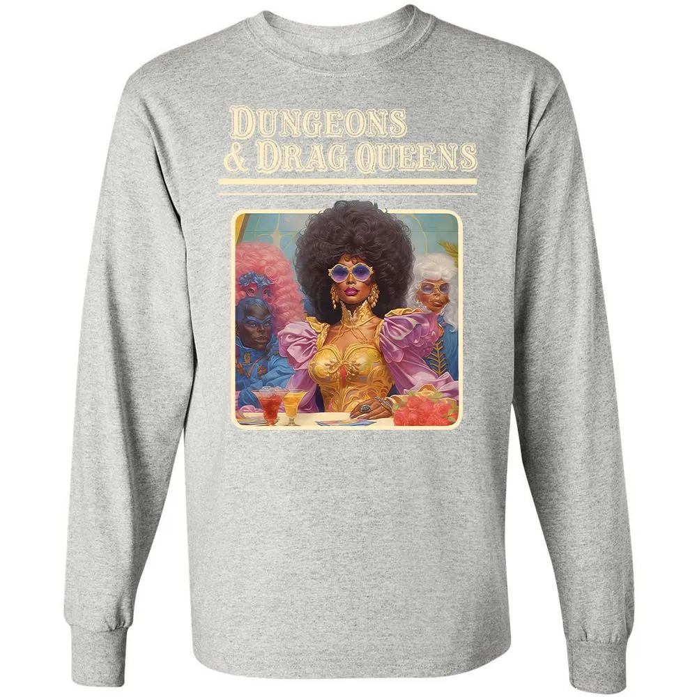 Dungeons & Drag Queens Long Sleeve T-Shirt - Ash - 7