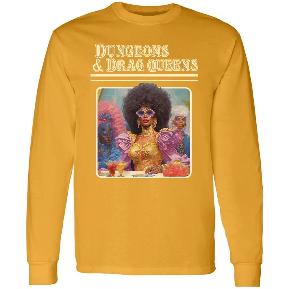Dungeons & Drag Queens Long Sleeve T-Shirt - Gold - 9