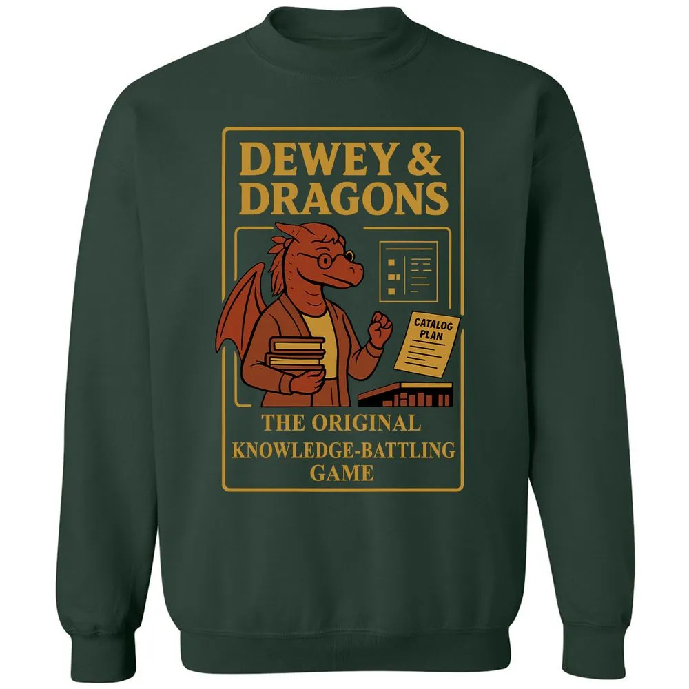 Dewey & Dragons Classic Unisex Sweatshirt - Forest Green - 4