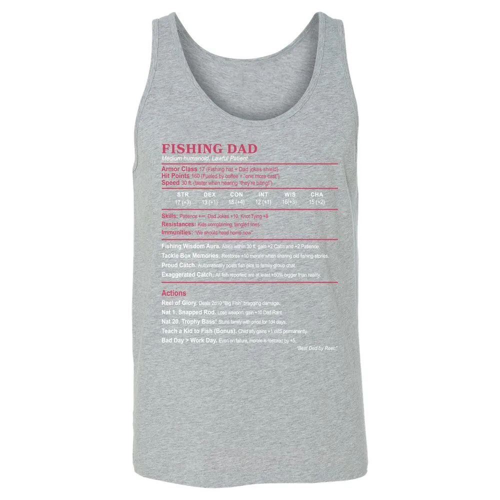 FISHING DAD Unisex Jersey Tank - Athletic Heather - 4