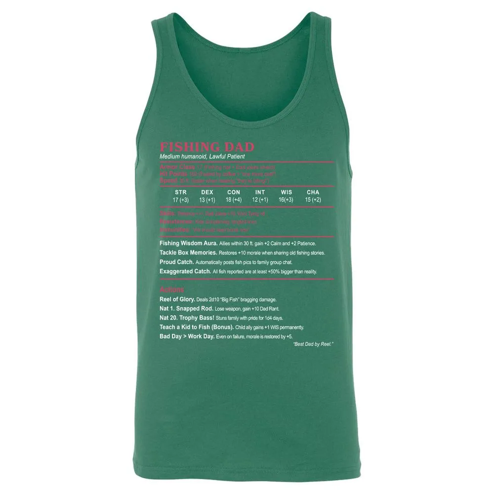 FISHING DAD Unisex Jersey Tank - Kelly - 9