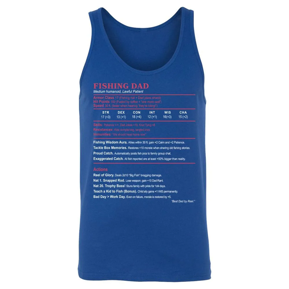 FISHING DAD Unisex Jersey Tank - True Royal - 13