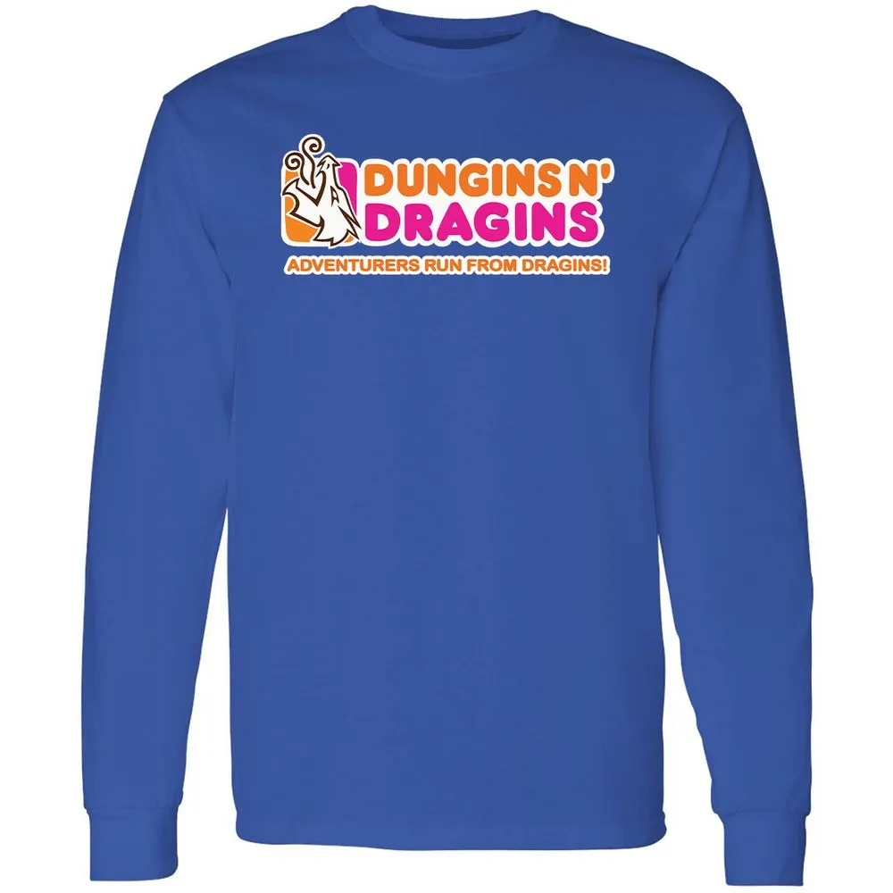 Dungins & Dragins Long Sleeve T-Shirt - Royal - 8