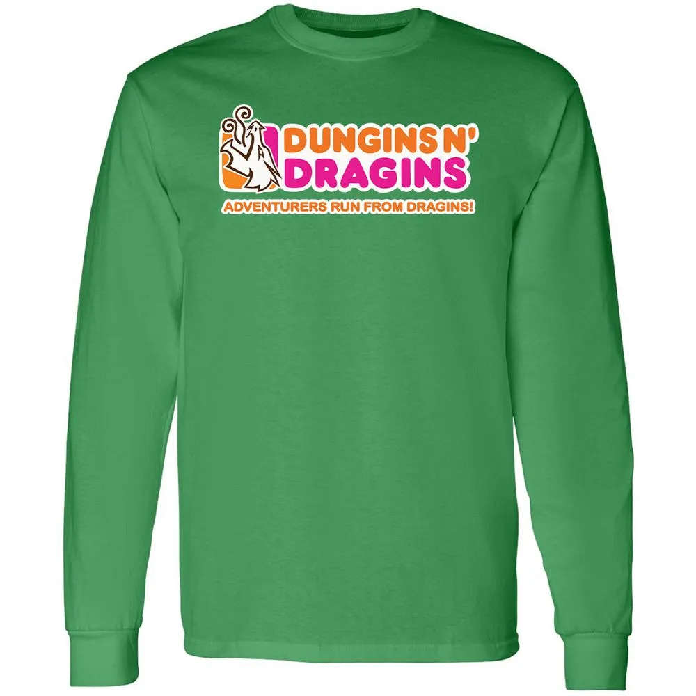 Dungins & Dragins Long Sleeve T-Shirt - Irish Green - 10