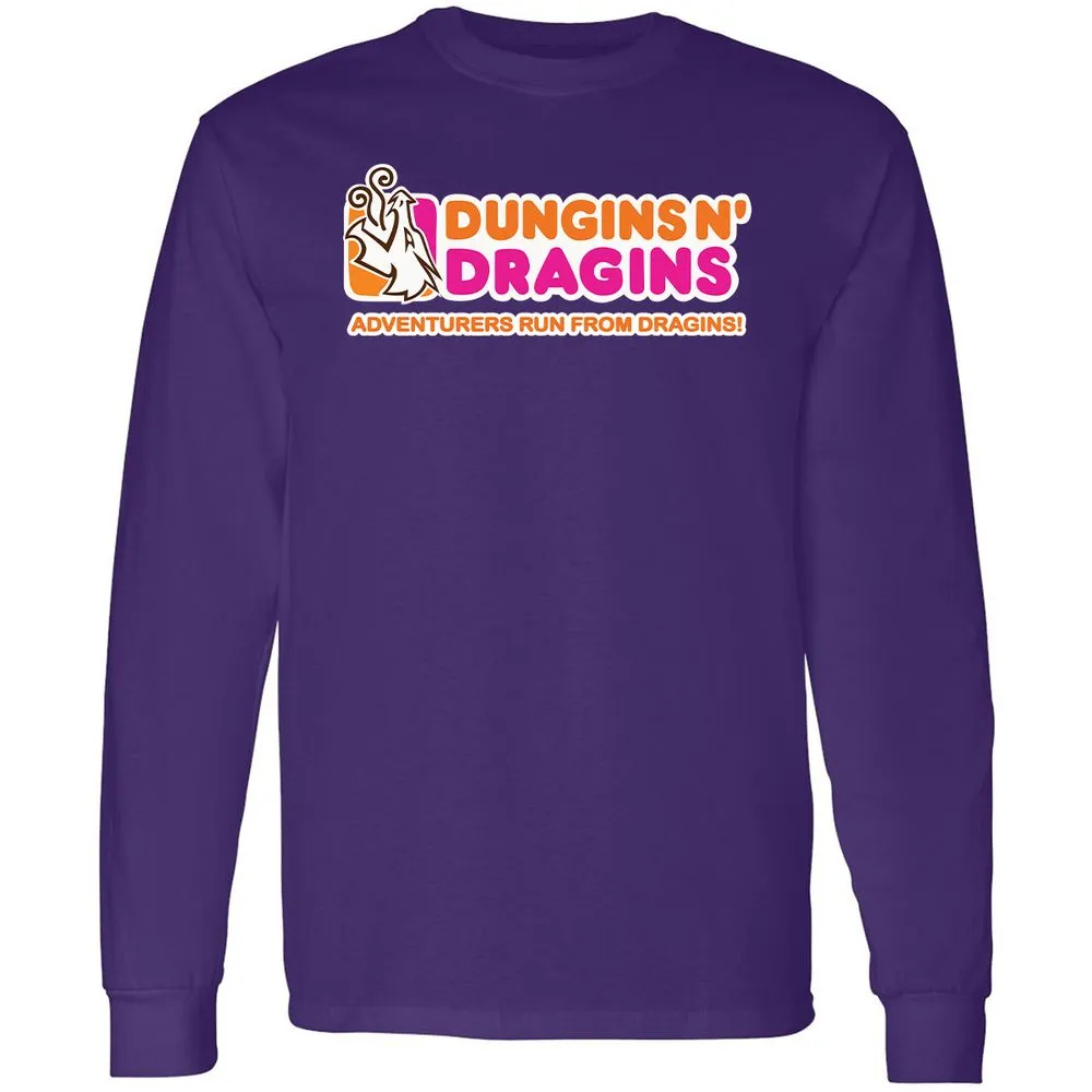 Dungins & Dragins Long Sleeve T-Shirt - Purple - 13