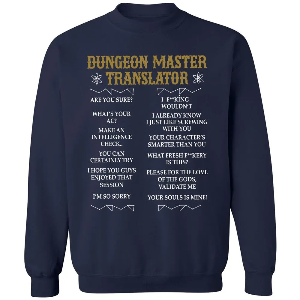 Dungeon Master Translator Classic Unisex Sweatshirt - Navy - 2