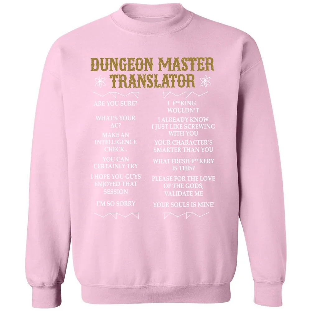 Dungeon Master Translator Classic Unisex Sweatshirt - Light Pink - 3