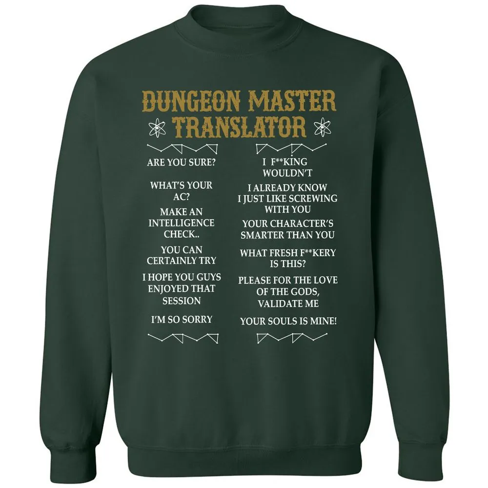 Dungeon Master Translator Classic Unisex Sweatshirt - Forest Green - 4