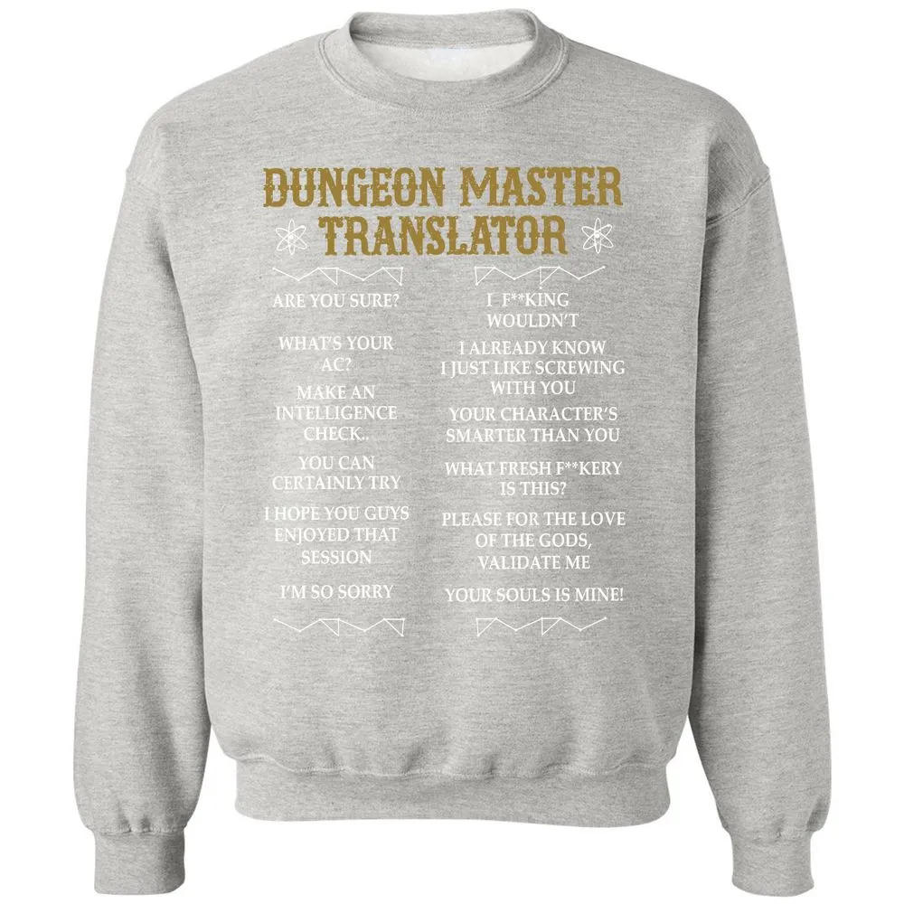Dungeon Master Translator Classic Unisex Sweatshirt - Ash - 8
