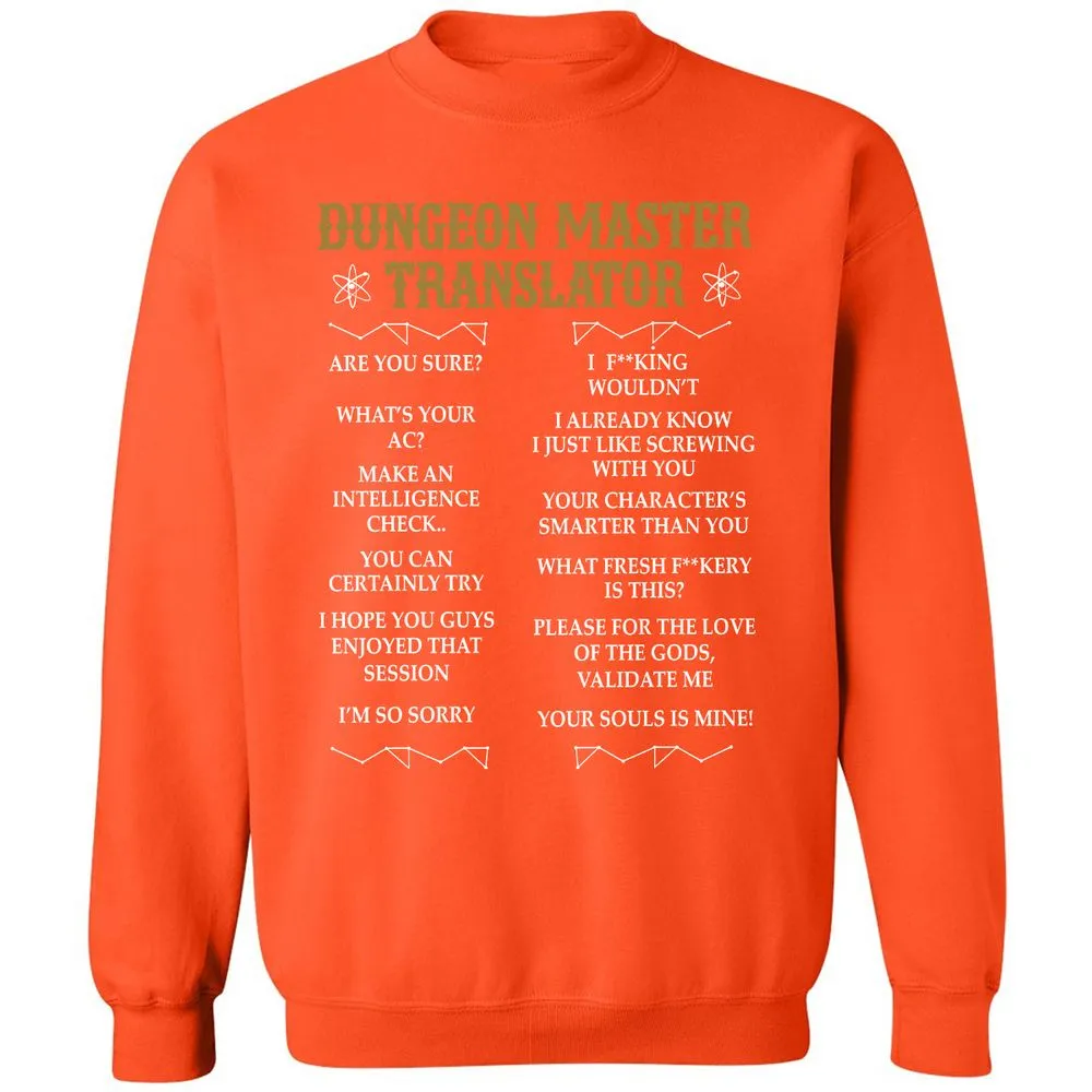 Dungeon Master Translator Classic Unisex Sweatshirt - Orange - 10