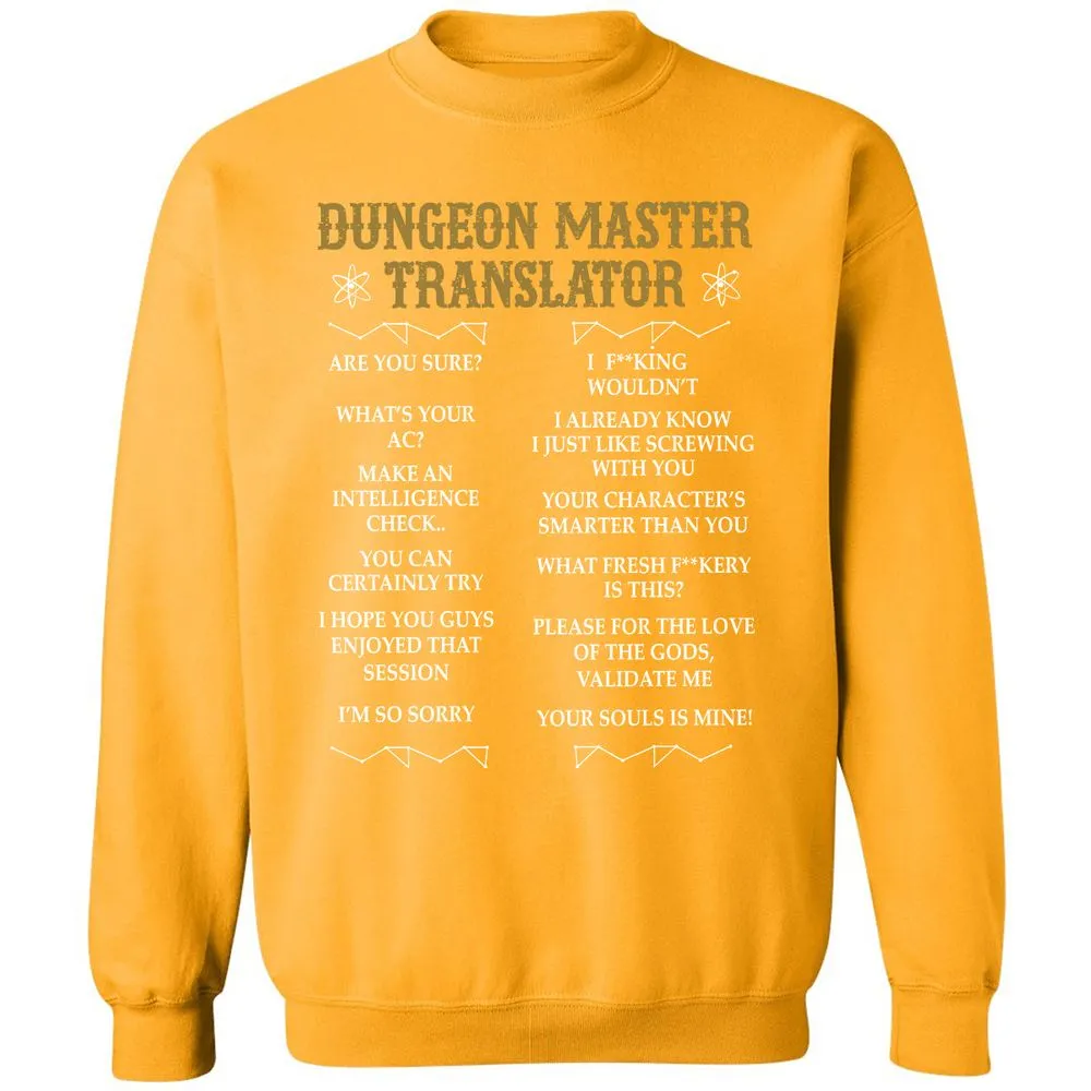 Dungeon Master Translator Classic Unisex Sweatshirt - Gold - 11