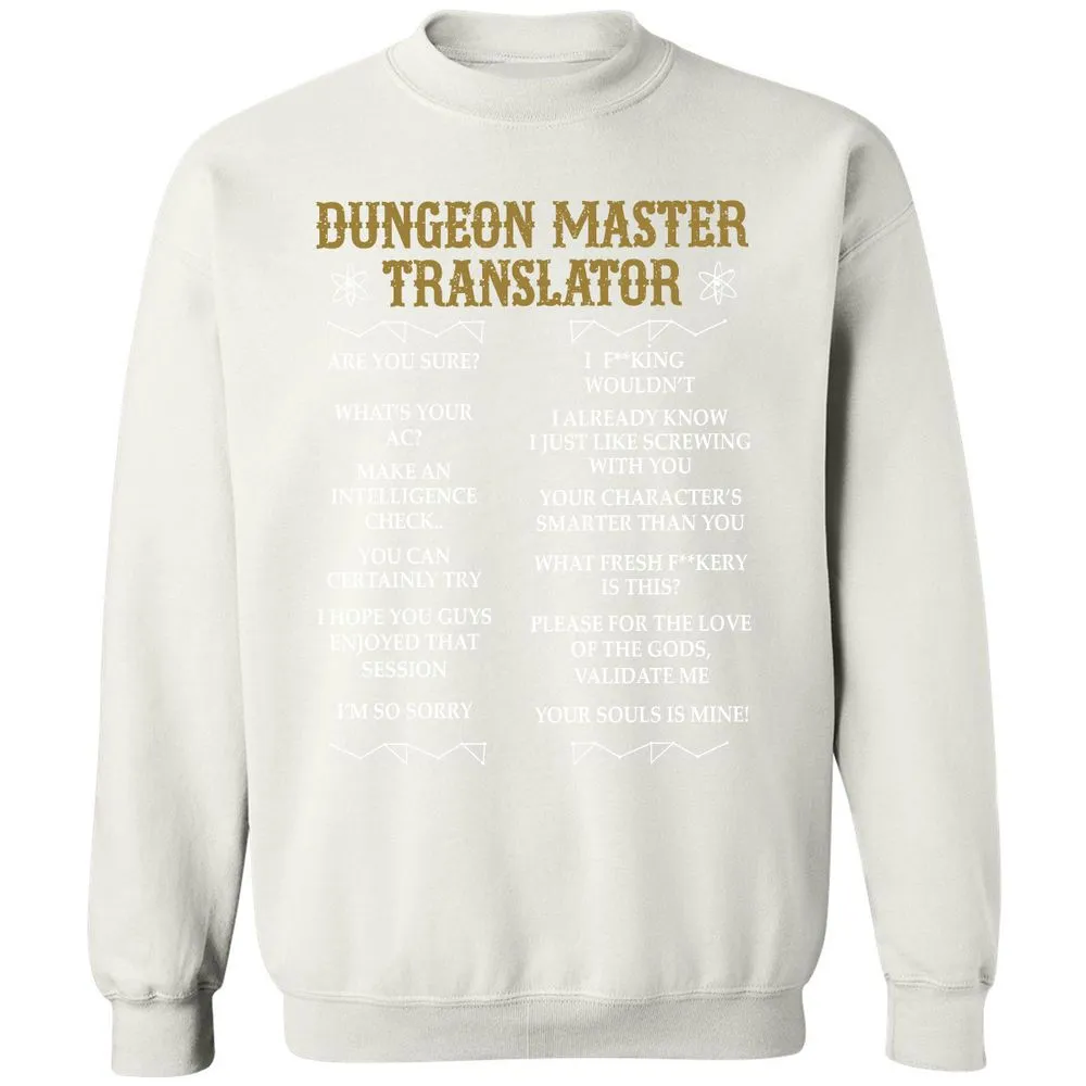 Dungeon Master Translator Classic Unisex Sweatshirt - White - 12