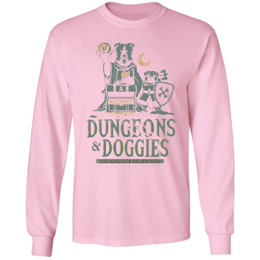 Dungeons & Doggies Long Sleeve T-Shirt - Light Pink - 3