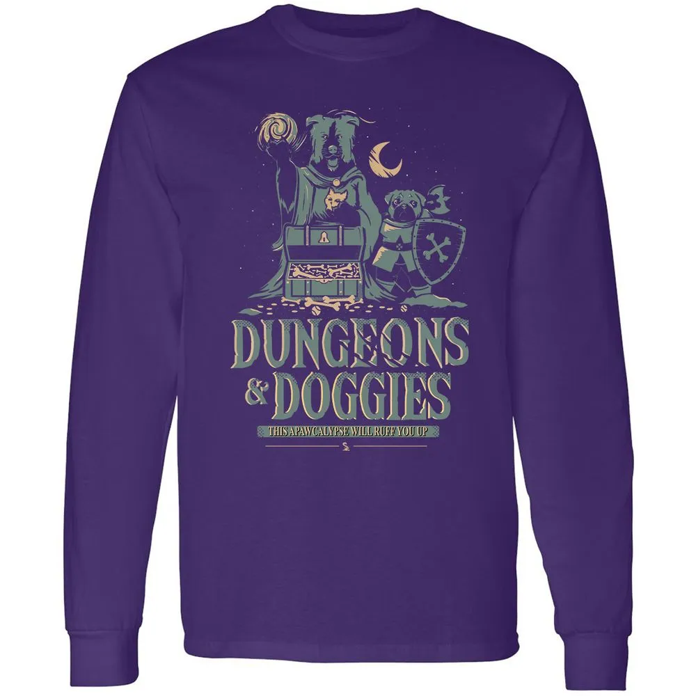 Dungeons & Doggies Long Sleeve T-Shirt - Purple - 13