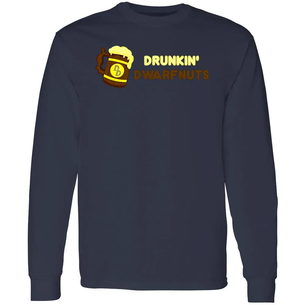 Drunkin' Dwartnuts Long Sleeve T-Shirt - Navy - 2