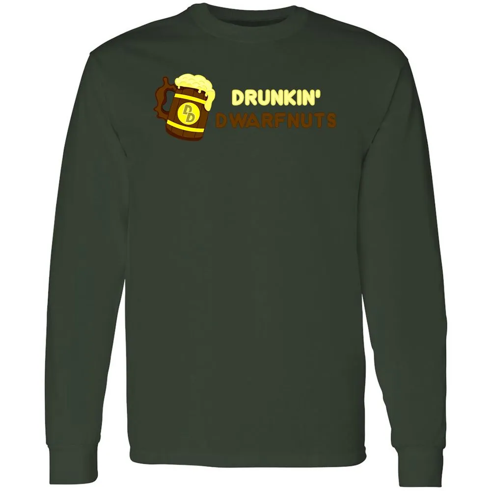Drunkin' Dwartnuts Long Sleeve T-Shirt - Forest Green - 4